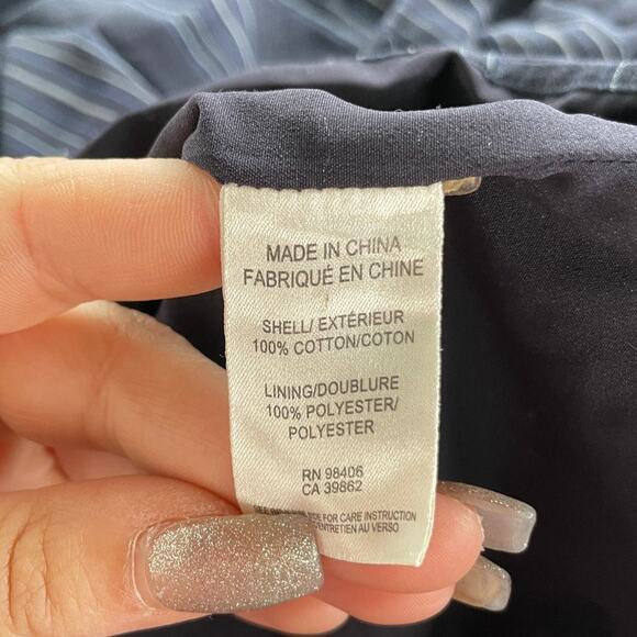 Theory Dress Womens 00‎ Blue Bramnen Stripe Slit Side Strapless Maxi Cotton - Picture 8 of 8